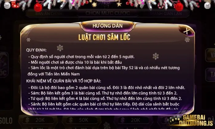 Sâm lốc Mayclub Luật chơi chi tiết của Sâm Lốc tại Mayclub